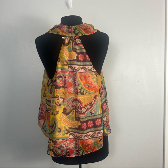 FREE PEOPLE Strawberry Tank Meadow Combo Flowy Lined Bohemian Tank - Size S - Picture 4 of 7